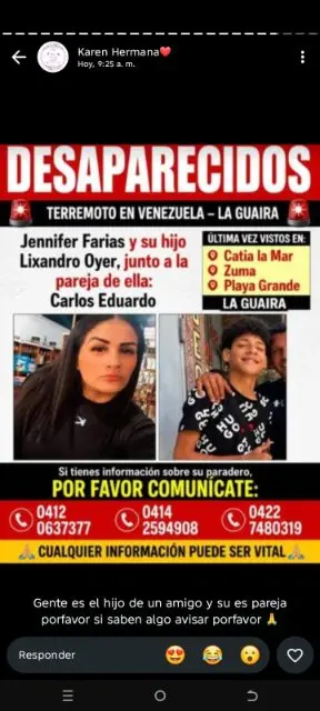 Yenifer Farías y lixandro oyer