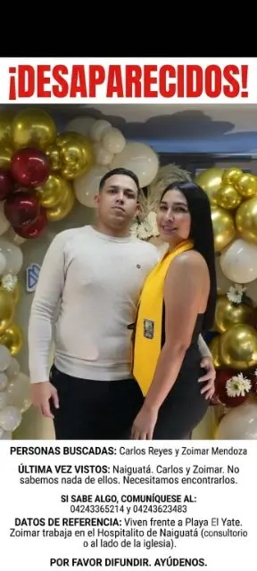 Carlos Daniel y Zoimar Mendoza