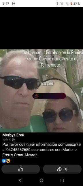 Marlene ereu y Omar Alvarez