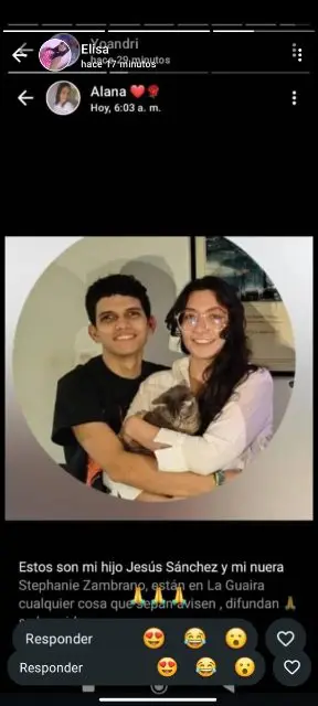 Jesús Sánchez y Stephanie Zambrano