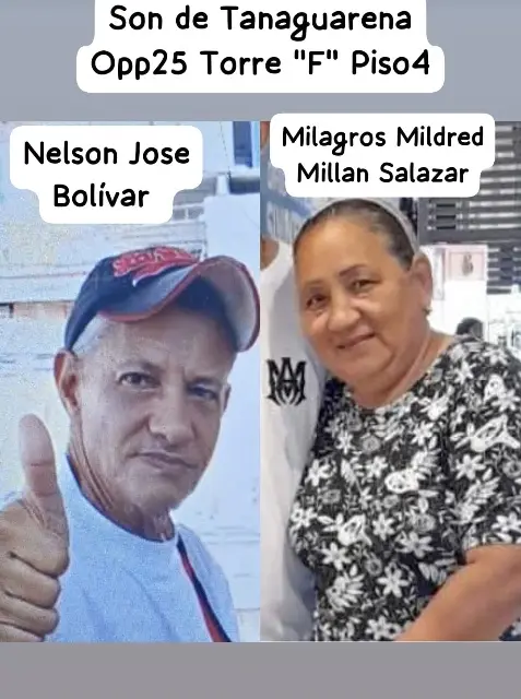 Milagro mildre Millan Salazar Nélson José bolivar