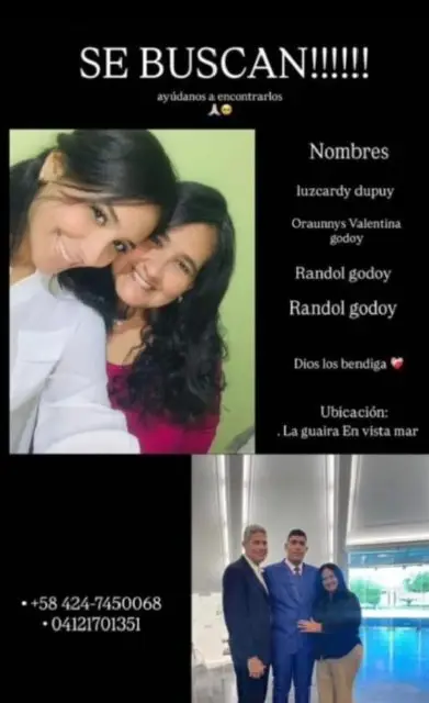 Luzcardy dupuy, Oraunnys Valentina Godoy, Randol Godoy