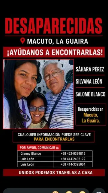 Sáhara perez, Silvana León y Salomé Blanco