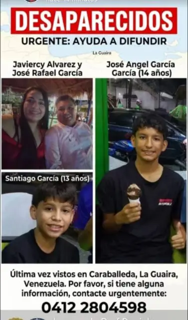 Javiercy y José Rafael García (cheo) sus hijos Santiago García José García y Derek García