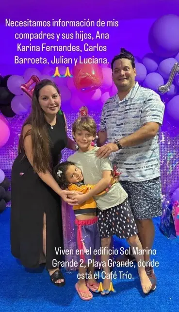 Ana Karina Fernandes Agrela y su familia