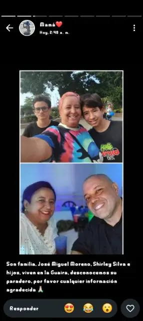 Shirley Silva y Familiares