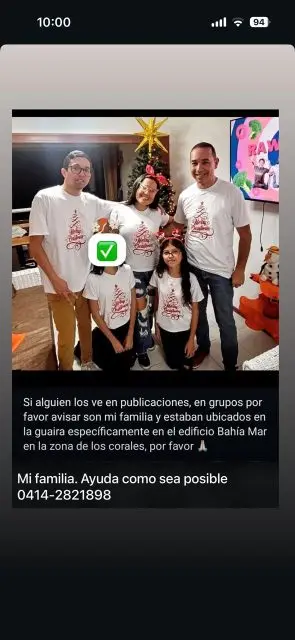 Rafael Serra, Lisbeth Ruiz, Aranza Serra, Weyner Serra