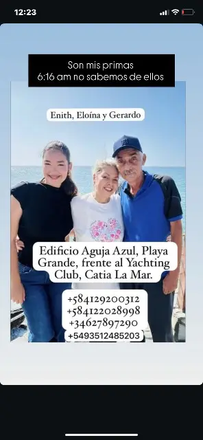 Enith, Eloína y gerardo