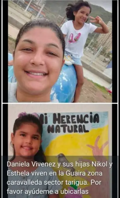 Daniela Vivenez, Esthela Pacheco Vivenez y Nikol Pacheco Vivenez
