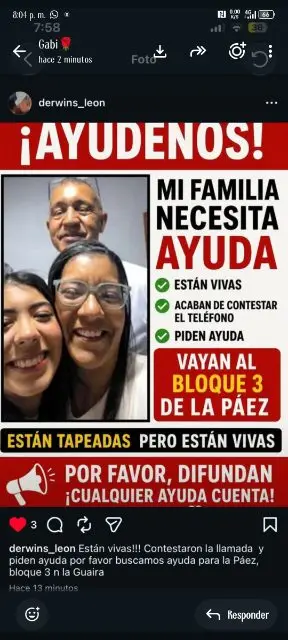 Familia Ángulo, Roivany Carolina Ángulo León y sus papás