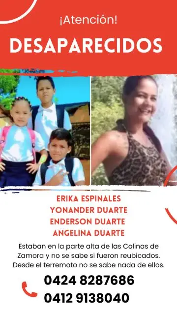 Erika Espinoza, Anderson Duarte ,Angelina fuerte, yonander Duarte