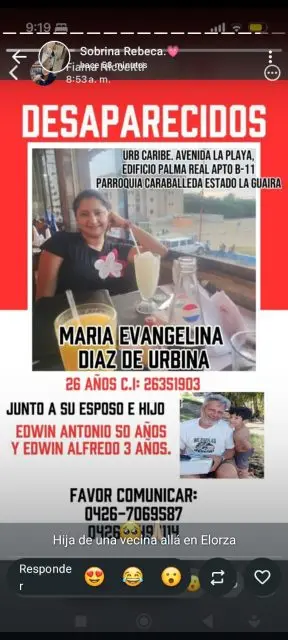 MARIA EVANGELINA DIAZ GUEDEZ