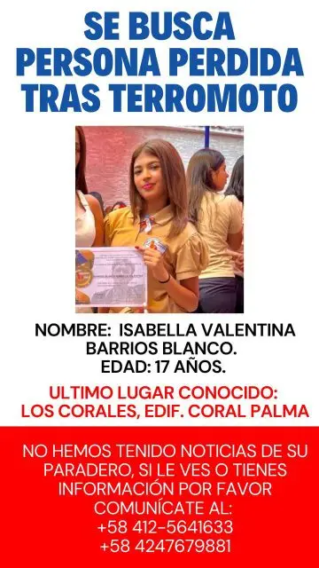ISABELLA VALENTINA BARRIOS BLANCO