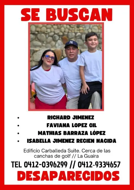 Richard Jiménez Quintero y flia
