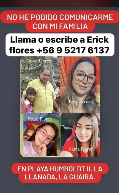 Oscar Flores y familia