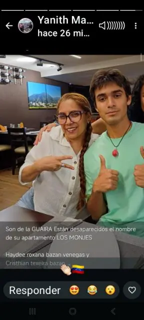 Hayde bazan y Cristhian teixeira