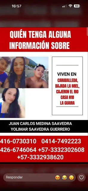 Juan Carlos Medina. Y Yolimqr guerrero