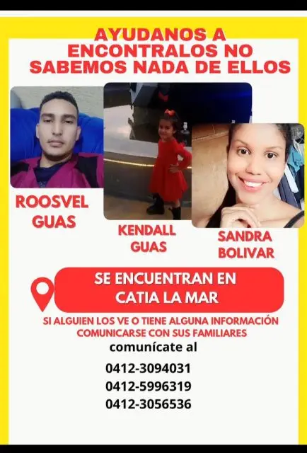 Roosvel Guas, Kendall Guas , Sandra Bolivar
