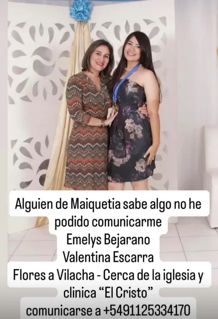 Valentina Escarrá y su mamá Emelys Bejarano