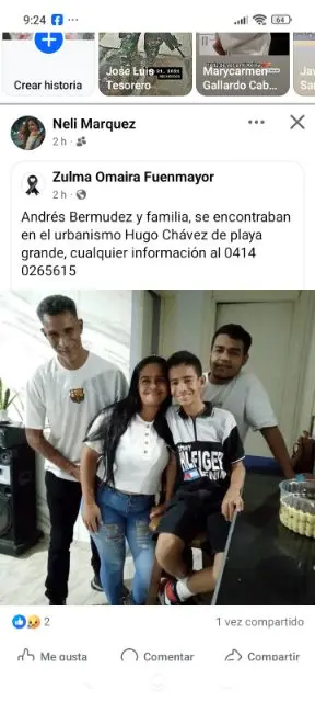 Yorismar sebriahant García, Andrés Bermúdez fuemayor, Sebastián Bermúdez Sebriahant, Josué Bermúdez Sebriahant
