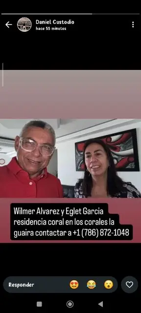 Wilmer Alvarez y Eglet Garcia