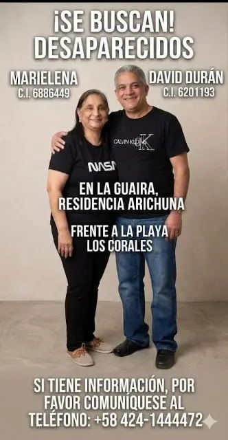 Maria elena Piñero de Duran y David Daniel Duran Dimas