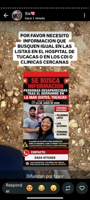 Luis Oliveros, Fernanda Oliveros e Yeluismar López