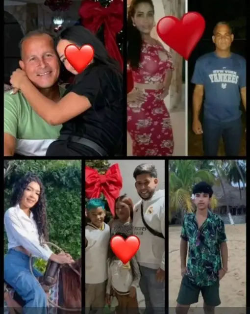 Darwin Gutierrez y su familia Jenny Barreto, mayerlin, grethmary y Angelo