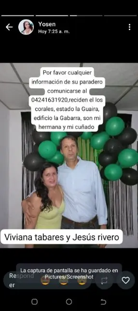 Viviana Tabares y Jesús rivero