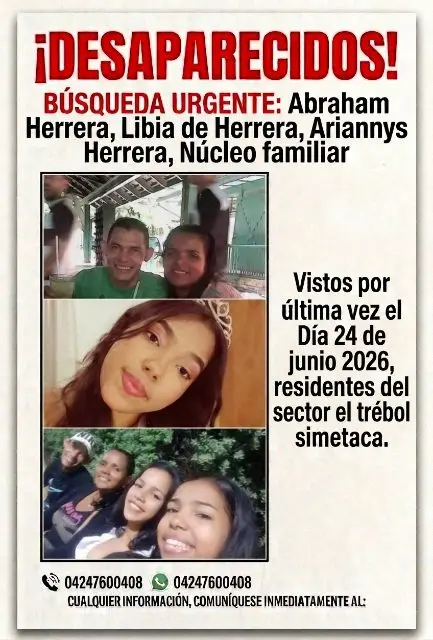 Abraham Herrera, libia de herrera y ariannys Herrera
