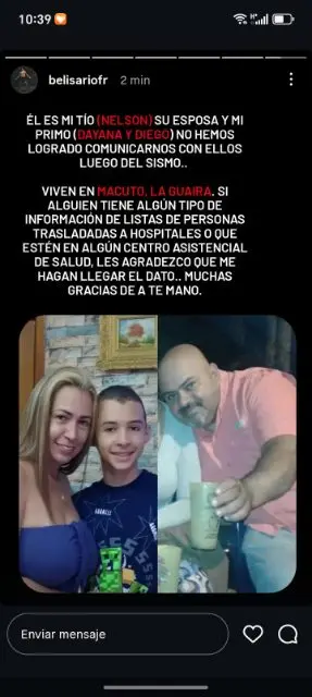 Nelson Manrique y familia