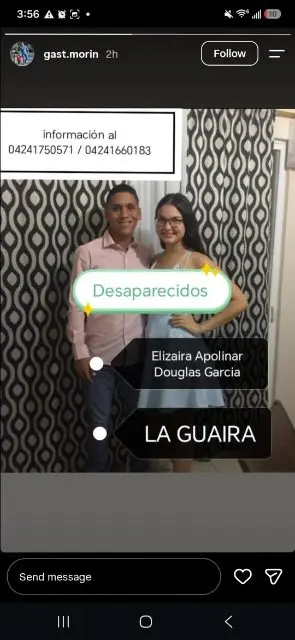Elizaira Apolinar y Douglas García