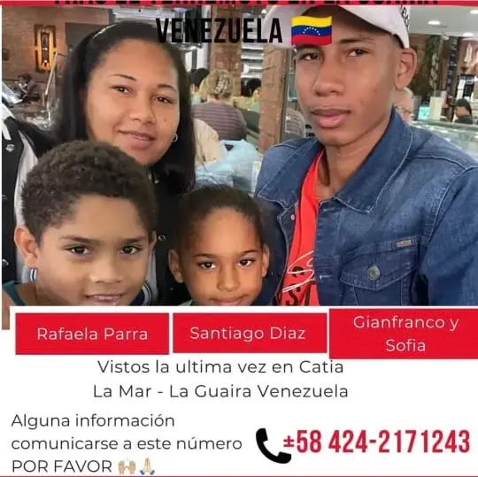 Rafaela Parra, Santiago Díaz, Gianfranco y Sofía