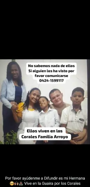 Yeimy Arroyo y su familia