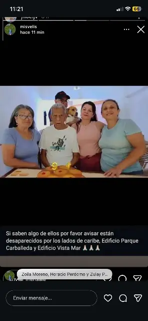 Zoila Moreno, Horacio perdomo, Zulay perdomo