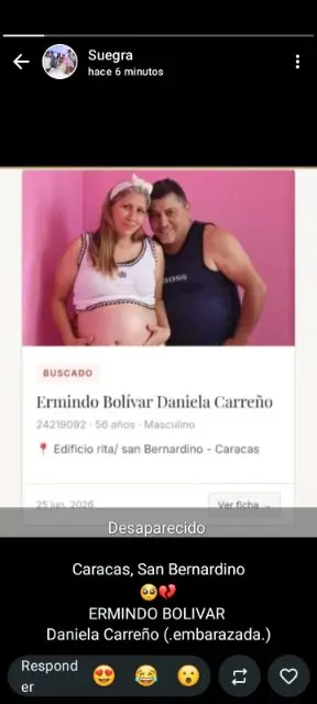 Ermindo Bolívar y Daniela carreño