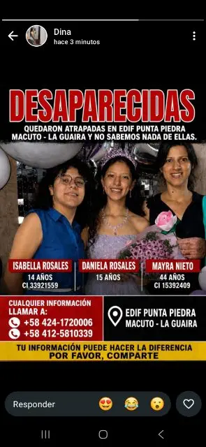 Maira nieto Daniel y Isabela rosales nieto