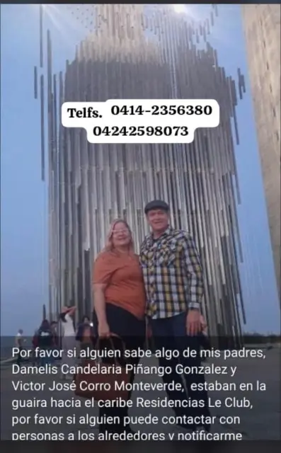 Dámelis piñango y Victor corro