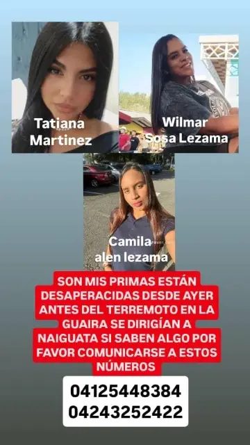 Wilmar Sosa Lezama, Tatiana Martínez y Camila Sosa Lezama