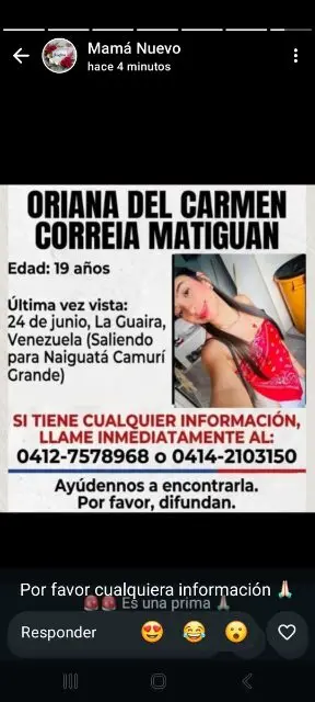 Oriana del carmen correia matiguan