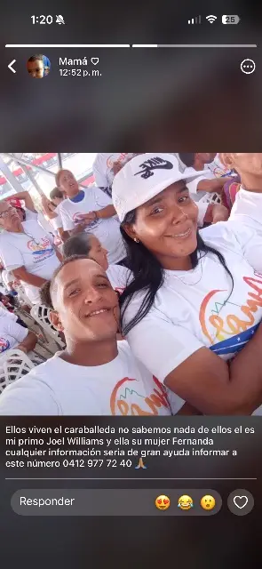 Joel Williams y Fernanda