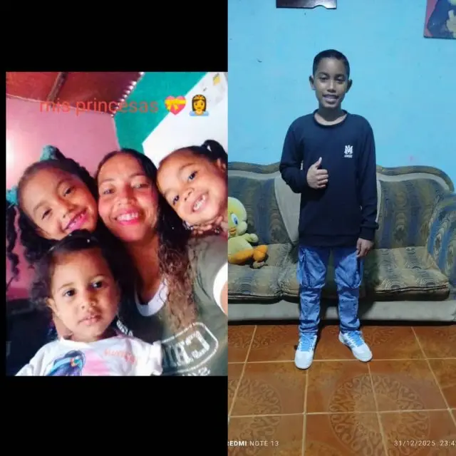 Wendy González y sus hijos