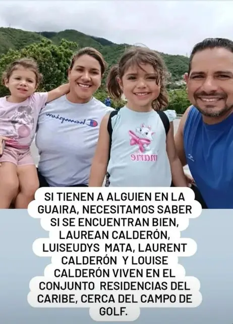 Laurean Calderón,Luiseudis Mata,Laurent Calderón y Louise Calderón