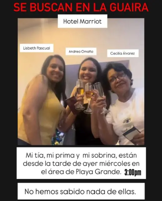 Lisbeth Pascual, Andrea Omaña y Cecilia Álvarez