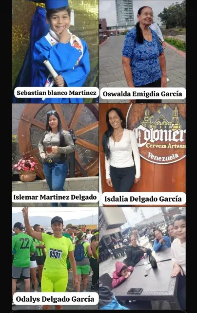 Odalys Delgado Garcia , Isdalia Delgado Garcia, Oswalda emigdia garcia , islemar martinez delgado , Sebastian blanco Martinez