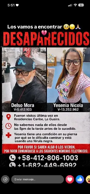 Delso mora y Yesenia Nicola