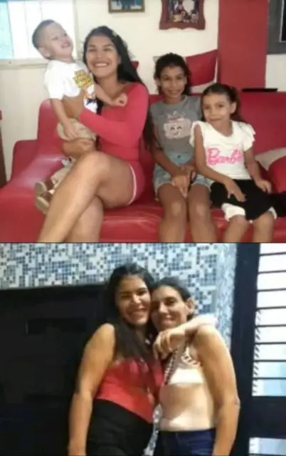 Rebeca Goncalves y sus hijas/nietas