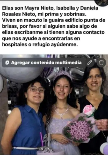 Maira nieto Daniel y Isabela rosales nieto