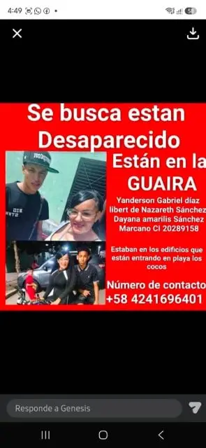 Yenderson Gabriel Diaz Líber de Nasaret Sánchez Rayana Amarilla Sánchez Marcando