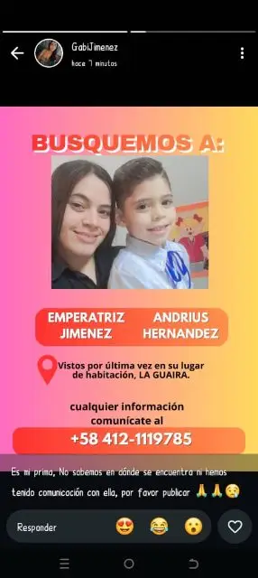 Emperatriz Jiménez y andrus jimenes